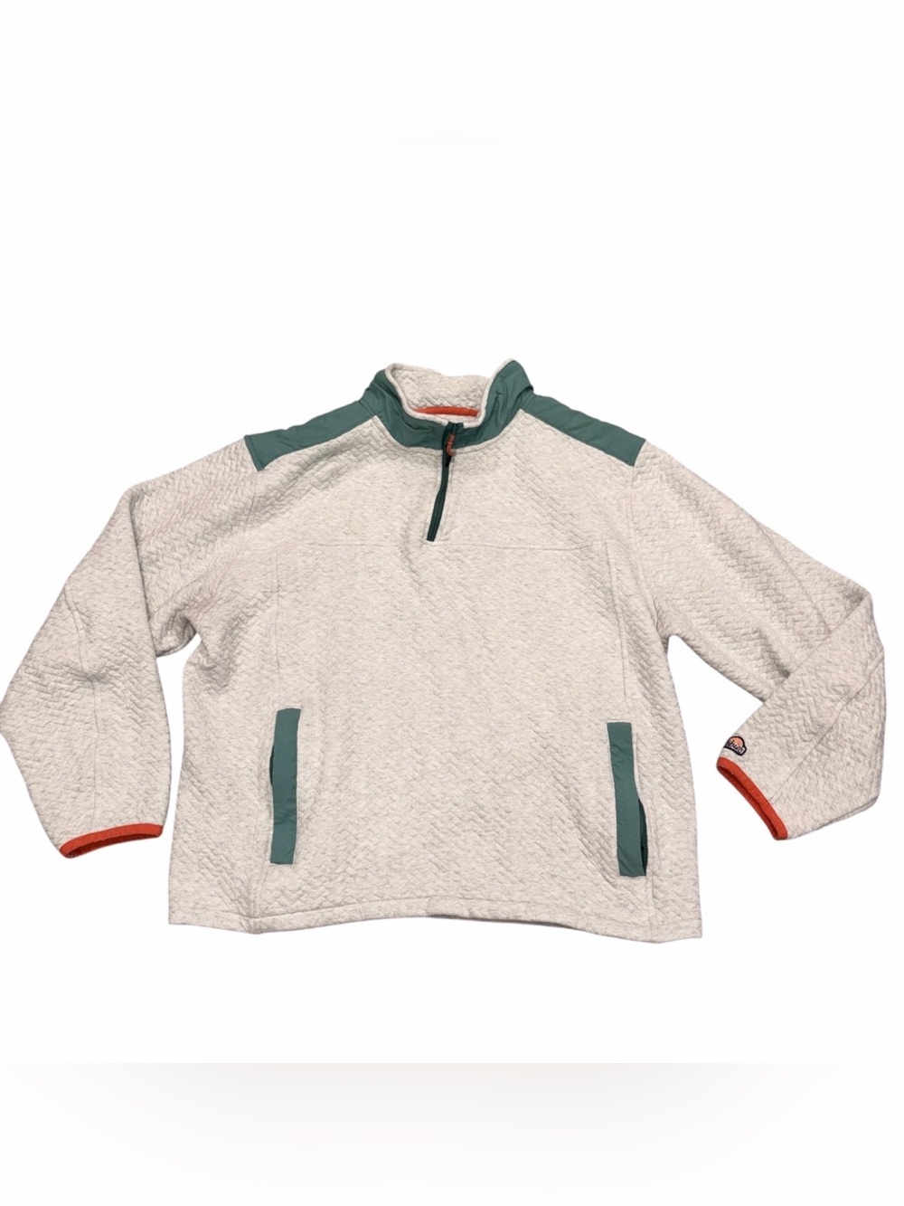 Chubbies Gray Quilted Quarter Zip Pullover size Large